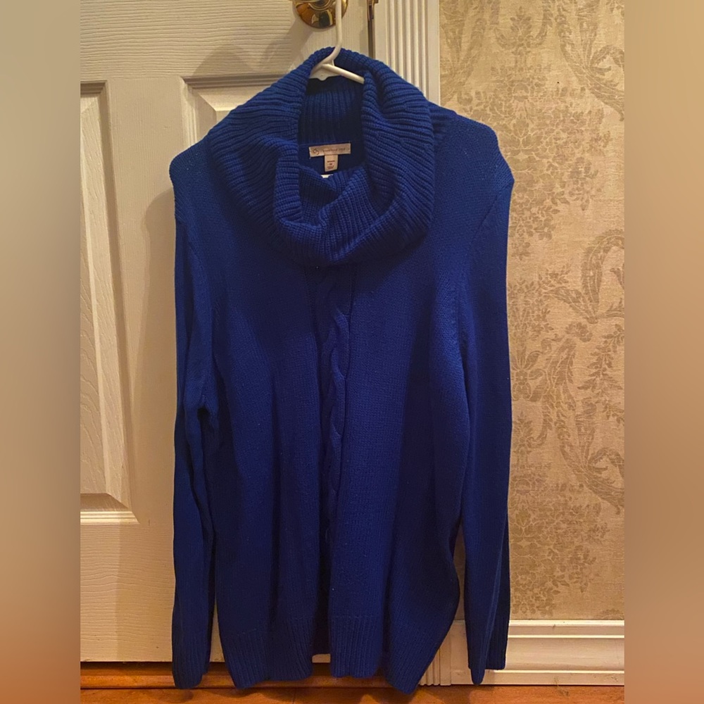 Dress Barn Women’s 1X Royal Blue Turtleneck Sweater